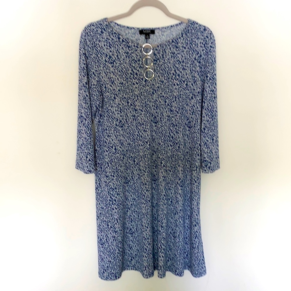 MSK blue and white dress